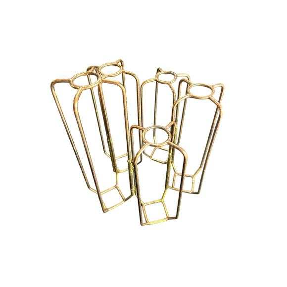 Test Tube- Bud Vase- Metal Decor MCM frame- frame only- some rust and wear - Picture 3 of 5